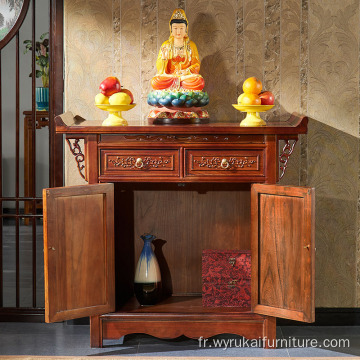 lampe de table de bouddha en laiton solide antique